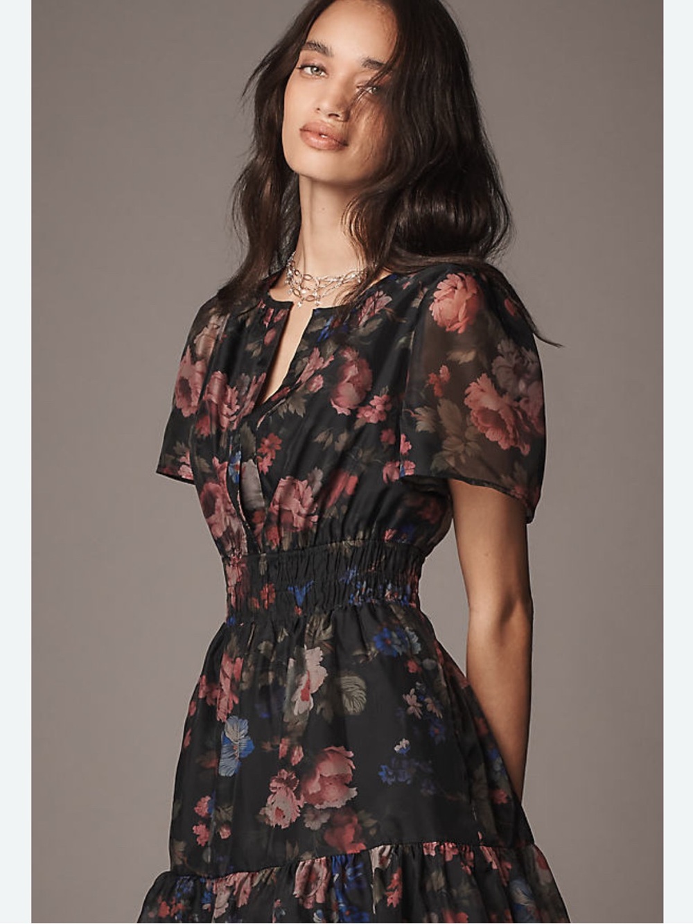 Anthropologie SOMERSET
Organza Mini Dress floral